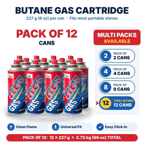 Butane gas canisters - gas, bottles